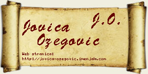 Jovica Ožegović vizit kartica